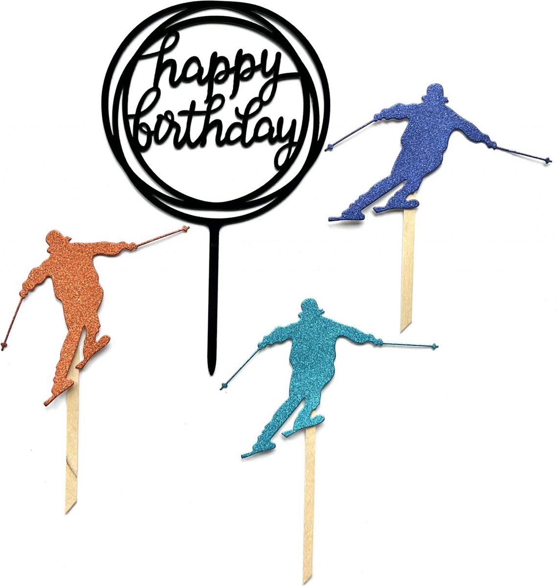 Happy Birthday taart topper voor de hond roze - taarttopper - hond - taart - verjaardag