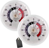 Thermometer koelkast - Termperatuurmeter koelkast - Ijskast thermometer - Wit - 2 Stuk