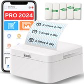 kwali.® Labelprinter Pro 2024 - Labelmaker - Lettertang - Labelwriter - Draadloze Printer - Etiketten Printer - Inclusief Labelrol - Bluetooth - Android en iOS App - Wit