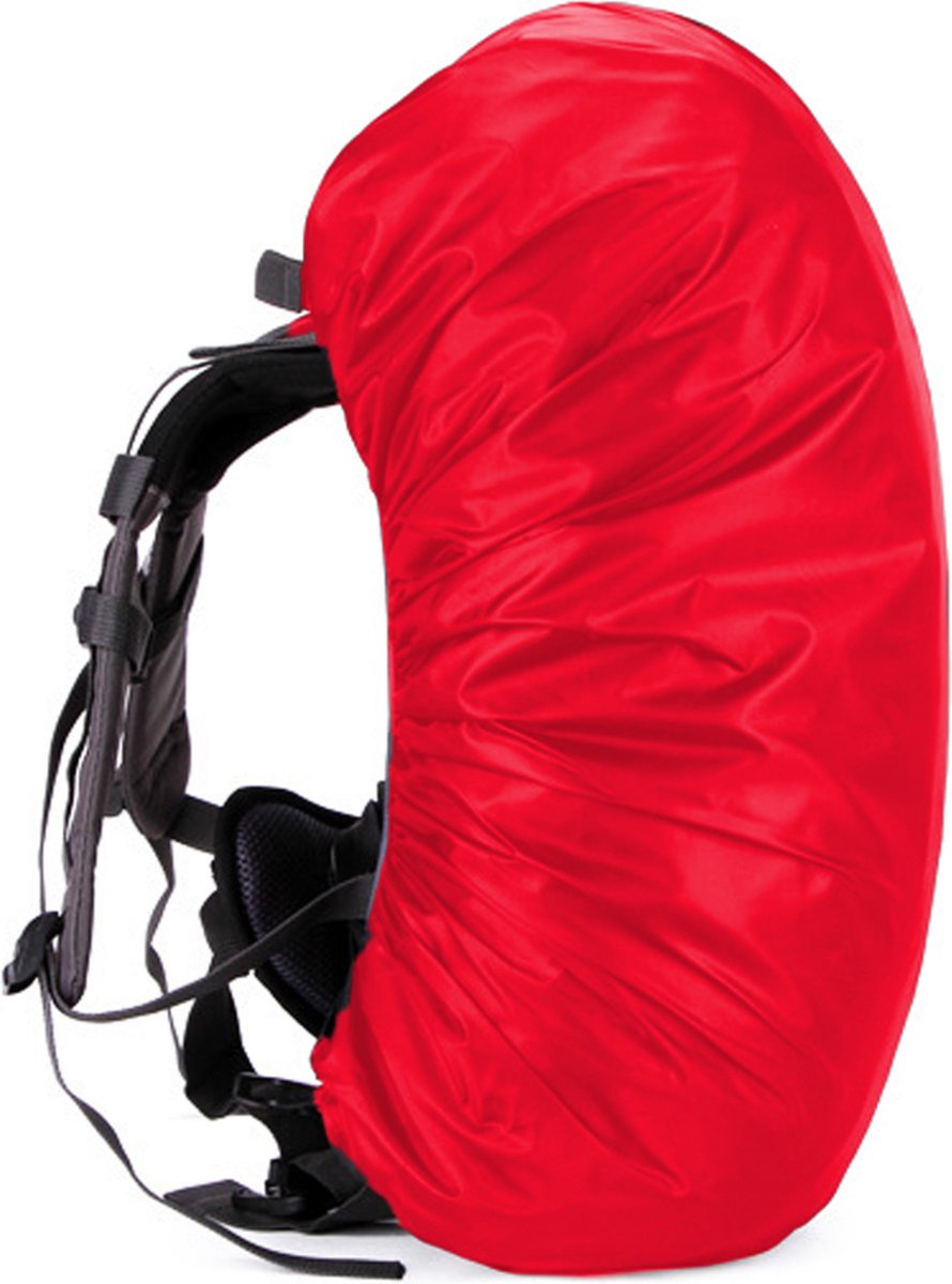 Luxe Waterdichte Rugzak Hoes - Reflecterende Regenhoes - 40 t/m 50 Liter - Rood - Maat L