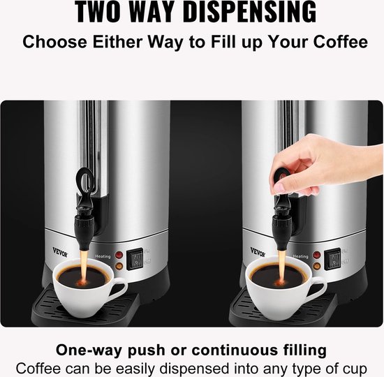 One stop shop Thermo Airpot 16,4 Liter Grote RVS Thermoskan