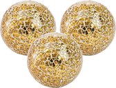 Set van 3 decoratieve ballen 4" decoratieve glazen ballen mozaïek ballen voor vazen ​​kommen tafel centerpieces decoraties ornamenten voor thuis feest mantel vakantie