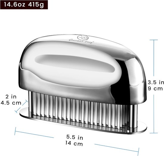 Vleesvermalser Machine Zilver Vlees Cuber Tenderizer 31,5x25x43,5 Vleesvermalser Machine Zilver Vlees Cuber Tenderizer 31,5x25x43,5