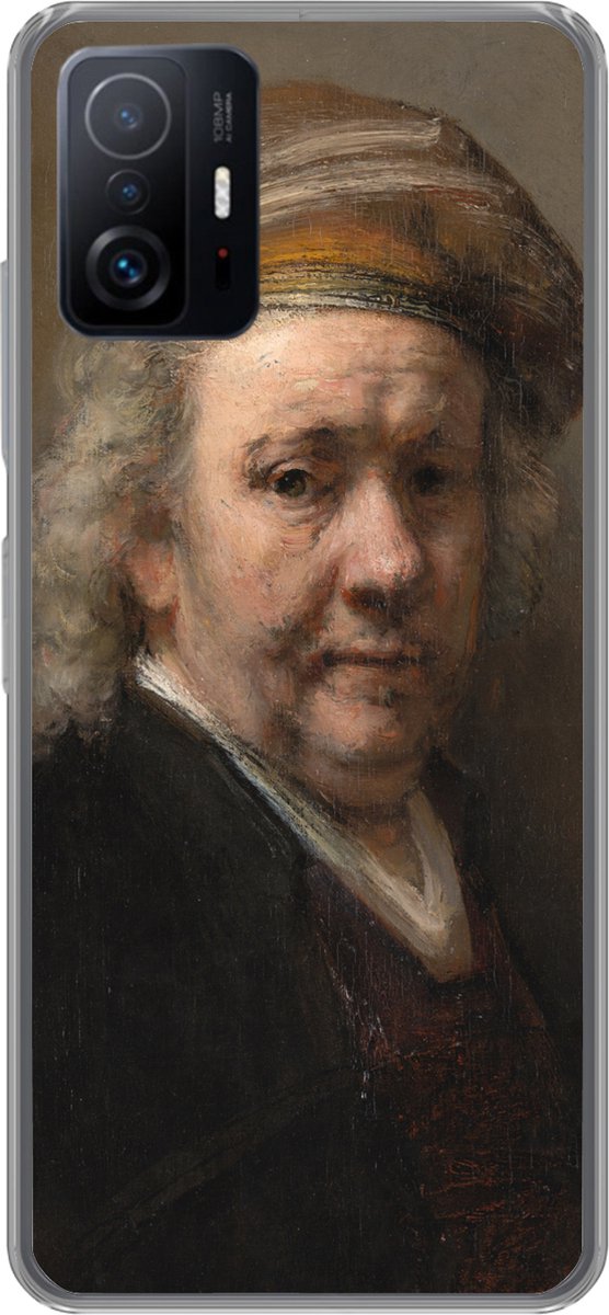 Telefoonhoesje Geschikt voor Xiaomi 11 Lite 5G NE hoesje - Zelfportret - Schilderij van Rembrandt van Rijn - Siliconen Telefoonhoesje Telefoonhoesje