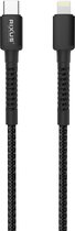 RIXUS - NYLON Gevlochten USB -C naar USB -C -kabel - Gegevenskabel - 1,2 mtr - Zwart - Snel oplaad - Duurzaam ontwerp