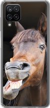 Geschikt voor Samsung Galaxy A12 hoesje - Paard - Grappig - Stal - Kinderen - Jongens - Meisjes - Kids - Siliconen Telefoonhoesje