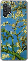 Geschikt voor Samsung Galaxy A32 5G hoesje - Amandelbloesem - Vincent van Gogh - Siliconen Telefoonhoesje