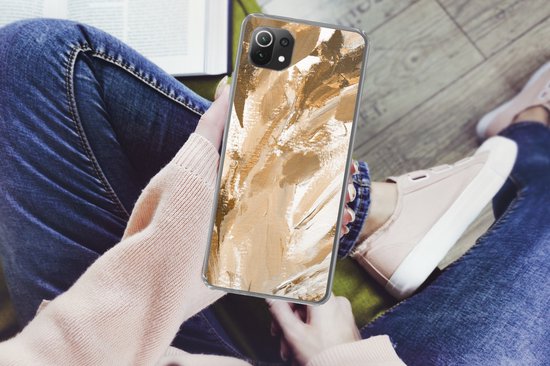 Coque Xiaomi 11T - Peinture - Or - Beige - Coque de téléphone en Siliconen