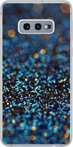 Geschikt voor Samsung Galaxy S10e hoesje - Glitter - Blauw - Abstract - Design - Siliconen Telefoonhoesje
