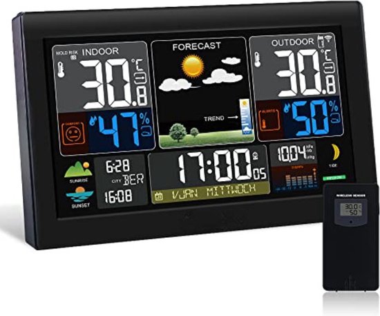 Bresser Weerstation draadloos met buitensensor, 5-in-1 (5,5 inch