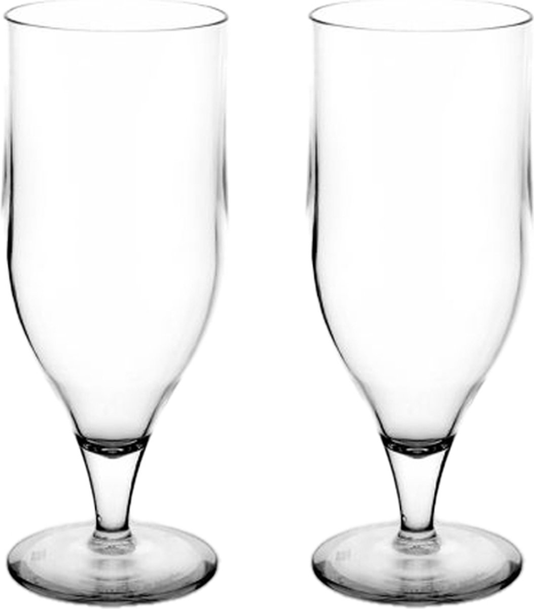 RBDRINKS Cocktailglazen Tulp – Plastic Cocktailglazen – Kunststof Cocktailglazen – Kunststof Glazen – Plastic Glazen – 33cl – Transparant – 2 Stuks
