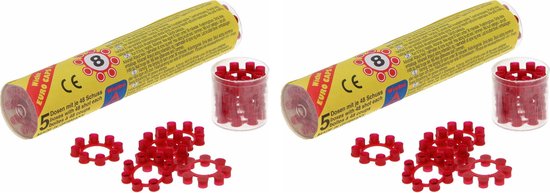 Wicke Speelgoed revolver/pistool - 4x - 8-shots plaffertjes ringen - 960 shots verpakking