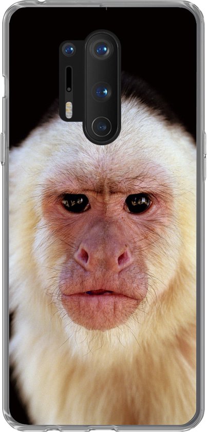 Coque OnePlus 8 Pro - Singe - Fourrure - Zwart - Coque de téléphone en Siliconen