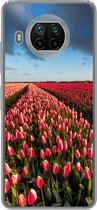 Geschikt voor Xiaomi Mi 10T Lite 5G hoesje - Kleurrijke tulpen in Nederlands landschap - Siliconen Telefoonhoesje