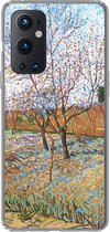 Geschikt voor OnePlus 9 Pro hoesje - Bloeiende perzikboom - Vincent van Gogh - Siliconen Telefoonhoesje
