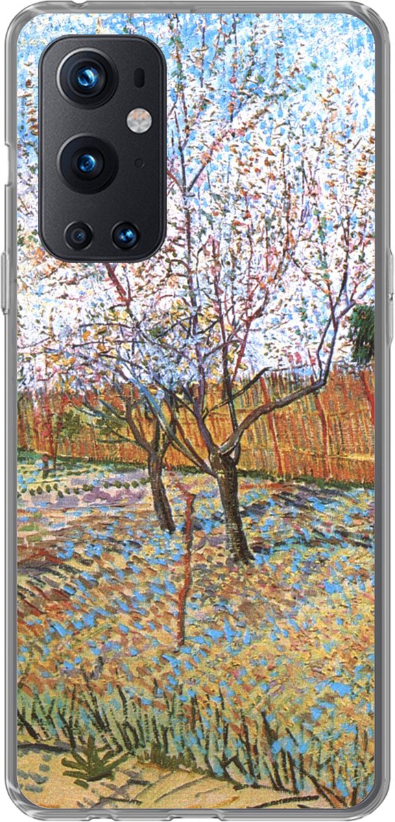 Telefoonhoesje Geschikt voor OnePlus 9 Pro hoesje - Bloeiende perzikboom - Vincent van Gogh - Siliconen Telefoonhoesje Telefoonhoesje