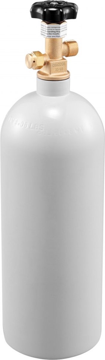 CO2-fles Kooldioxidefles 2,26 kg capaciteit Koolzuurhoudende gasfles 1800 PSI CO2-adapter Eigendomsfles Watercarbonator CO2 gevuld voor aquarium Koolzuurhoudende fles Opslagfles — afbeelding 2