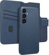 Accezz Hoesje Geschikt voor Samsung Galaxy S23 FE Hoesje Met Pasjeshouder - Accezz Leather Bookcase 2-in-1 Geschikt voor MagSafe - donkerblauw