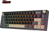 Royal Kludge RKR65 - RGB Mechanisch Gaming Toetsenbord - Met Instelbare Knob - Foam Touch - Hot Swappable Switch - Phantom - Brown Switches - Inclusief Stofkap