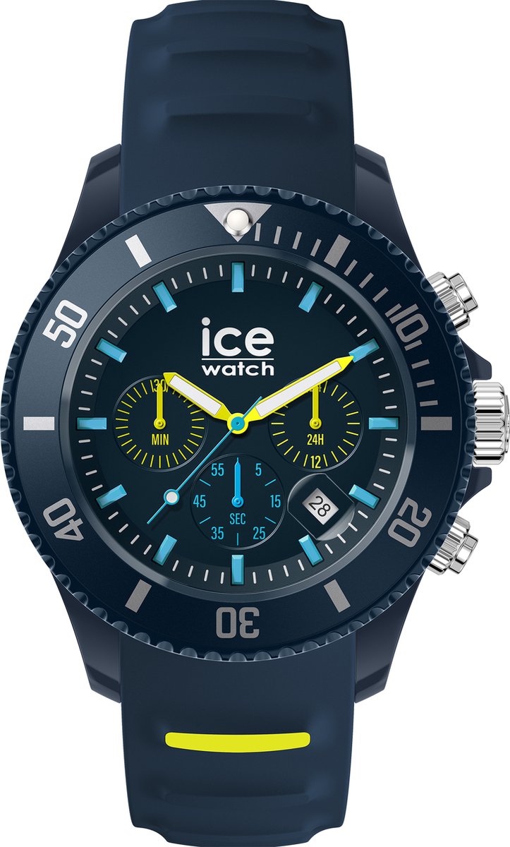 Ice Watch Ice Chrono - Blue Lime 021426 Horloge - Siliconen - Blauw - Ø 40 mm