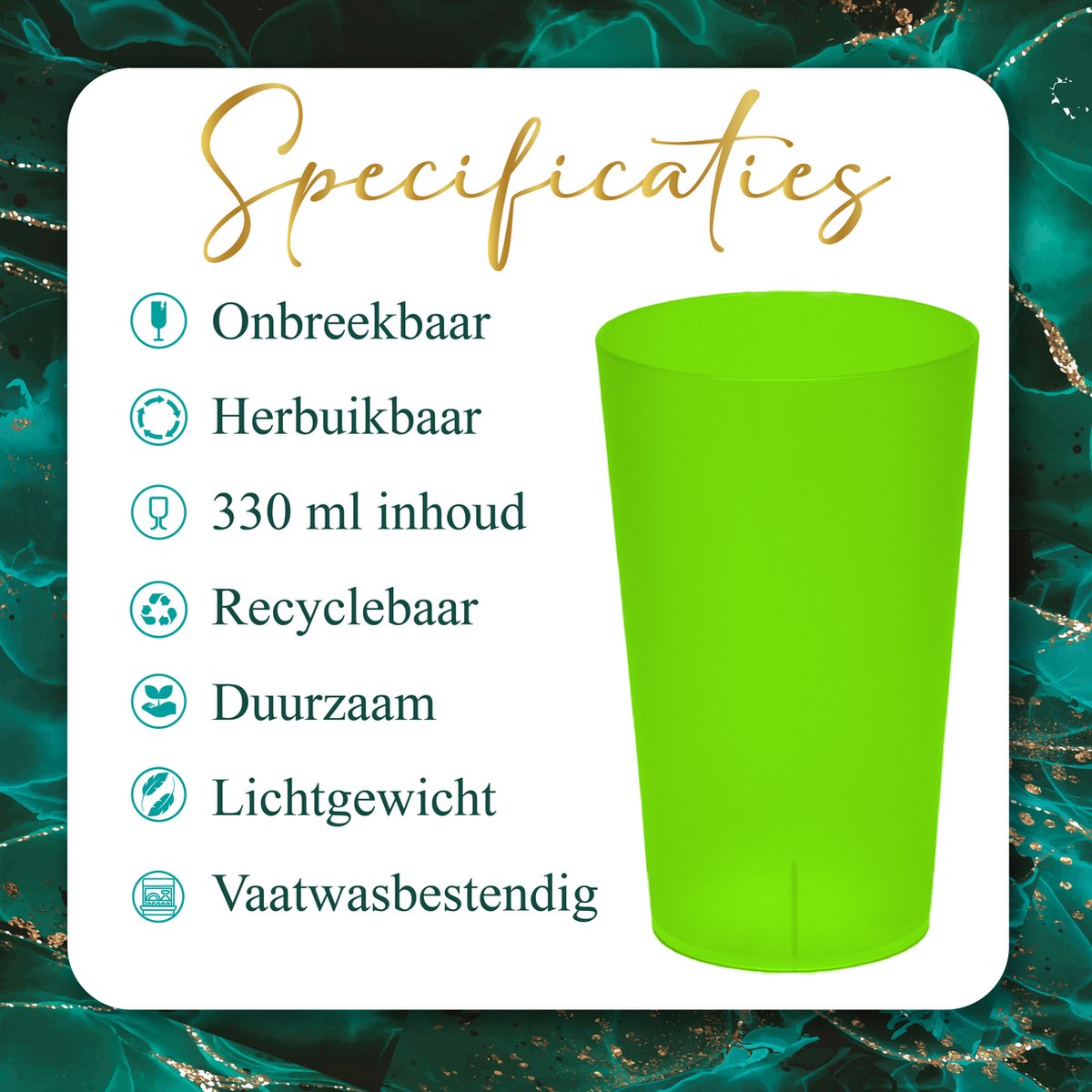 Herbruikbare beker CirculCup 200ml lichtgroen