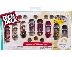 foto van Tech Deck - Olympische Spelen Parijs 2024 - Competition Legends-set met 8 vingerskateboards met kaarten