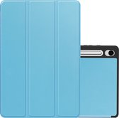 Hoesje Geschikt voor Samsung Galaxy Tab S9 FE Hoesje Case Hard Cover Hoes Book Case Met Uitsparing Geschikt voor S Pen - Lichtblauw