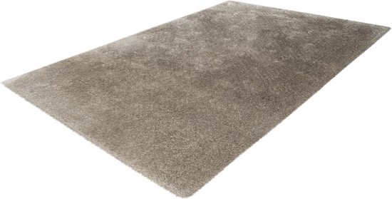 Hoogpolig Vloerkleed | Tapijt | Glamour | Zilver | 80x150 cm