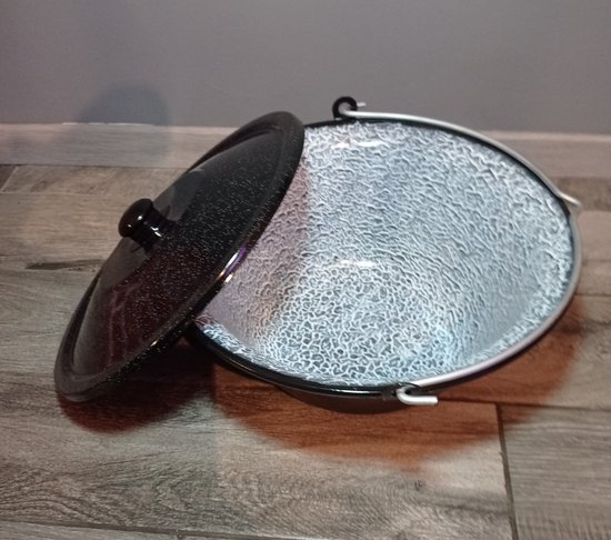 KOOKPAN, met gratis DEKSEL, inhoud 8l. Hongaarse ketel. Voor ook driepoot. — afbeelding 5
