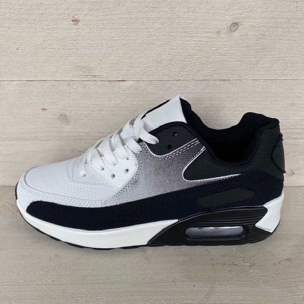 Gave air sneakers wit zwart (maat 36 t/m 45) 39 / Zwart