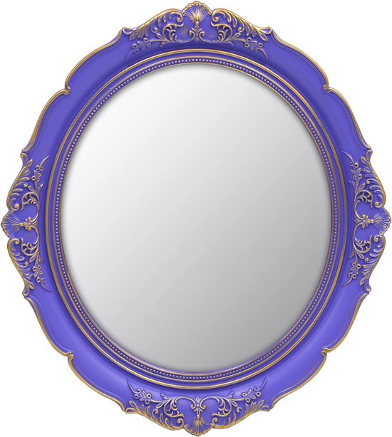 miroir décoratif vintage 30 x 40 cm ovale violet traduction : miroir décoratif vintage 30 x 40 cm ovale violet