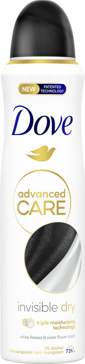 Dove advanced care onzichtbaar droog anti-transpirant deodorantspray 150 ml