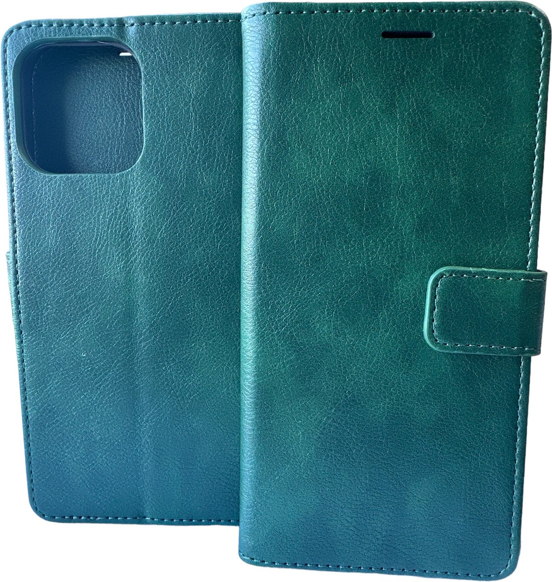 Portemonnee Book Case Hoesje Geschikt voor: iPhone 14 Pro - Groen