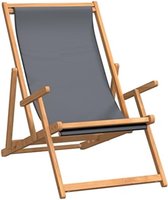Strandstoel Inklapbaar - Strandstoel Opvouwbaar - Strandstoel Volwassenen - Strandstoel Verstelbaar - Grijs