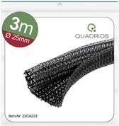 Quadrios 23CA233 23CA233 Gaine tressée noir polyester 25 à 26 mm 3 m