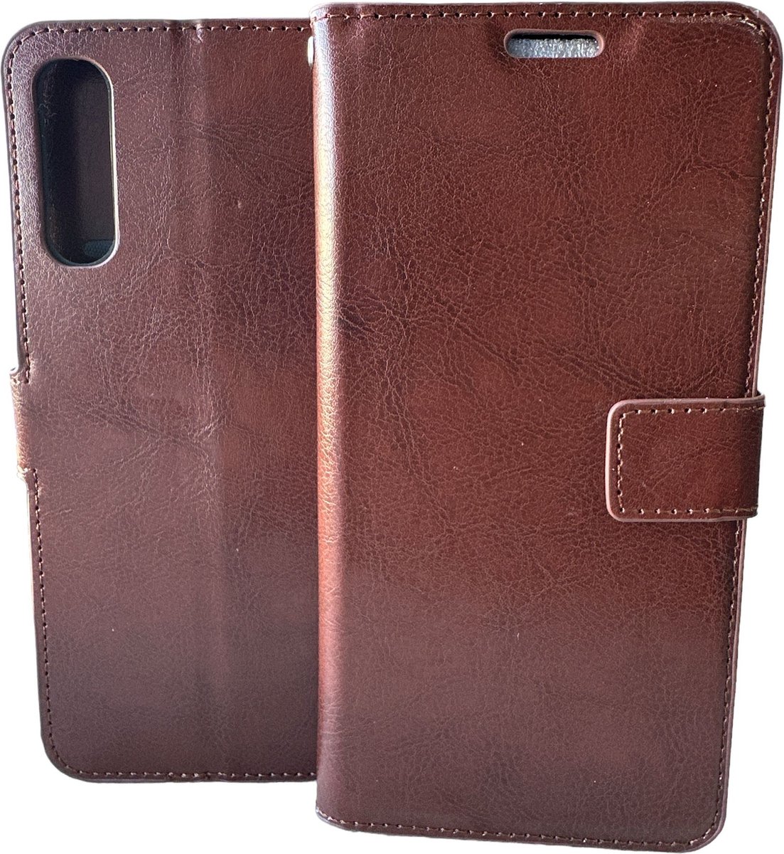 Portemonnee Book Case Hoesje Geschikt voor: Samsung Galaxy A70 & A70S - Bruin