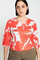 Cassis T-shirt met tweekleurige bloemenprint