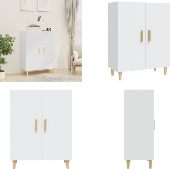 Dressoir 79x38x80 cm bewerkt hout wit kopen