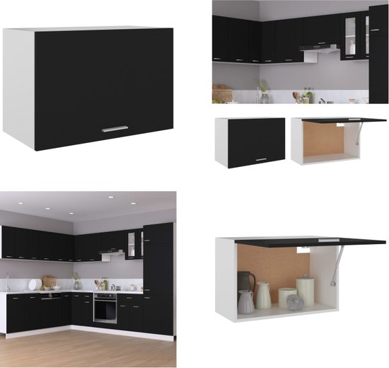 Hangkast 80x39x40 cm spaanplaat zwart kopen