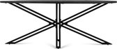 Eettafel Yana ovaal mangohout 180x90 cm - Zwart