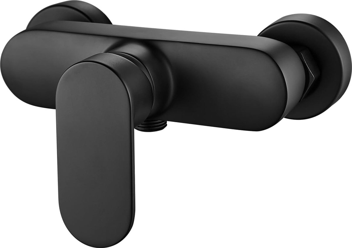 Eengreepsmengkraan, douchearmatuur, zwart, opbouwdouchekraan badkamer, mengkraan voor douche wandmontage, éénhands sproeibatterij, maat