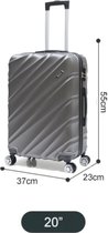 Koffer Traveleo BABIJ ABS05 grijs Handbagage maat S