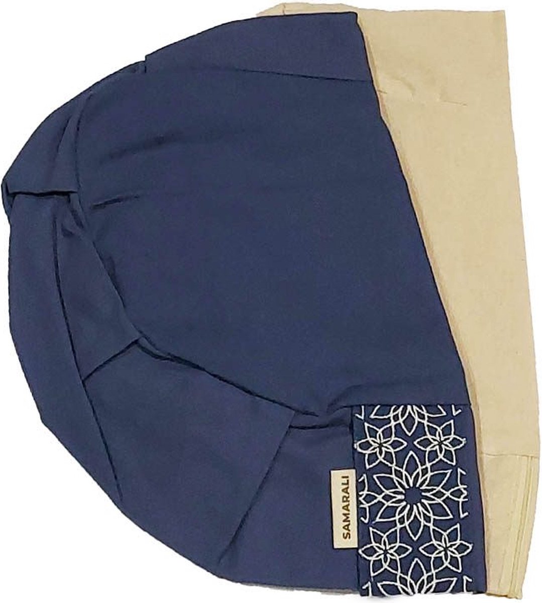 Samarali Biologisch Katoenen Halve Maan Meditatiekussenhoezen - Denimblauw - 38 x 25 x 14 cm - Geschikt voor Zafu Meditatiekussen - Yoga Kussen - Duurzaam - Zen Accessoire