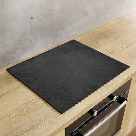 Chefcare Inductie Beschermer Zwart met Witte Krassen - 85x50 cm - Afdekplaat Inductie - Kookplaat Beschermer - Inductie Mat