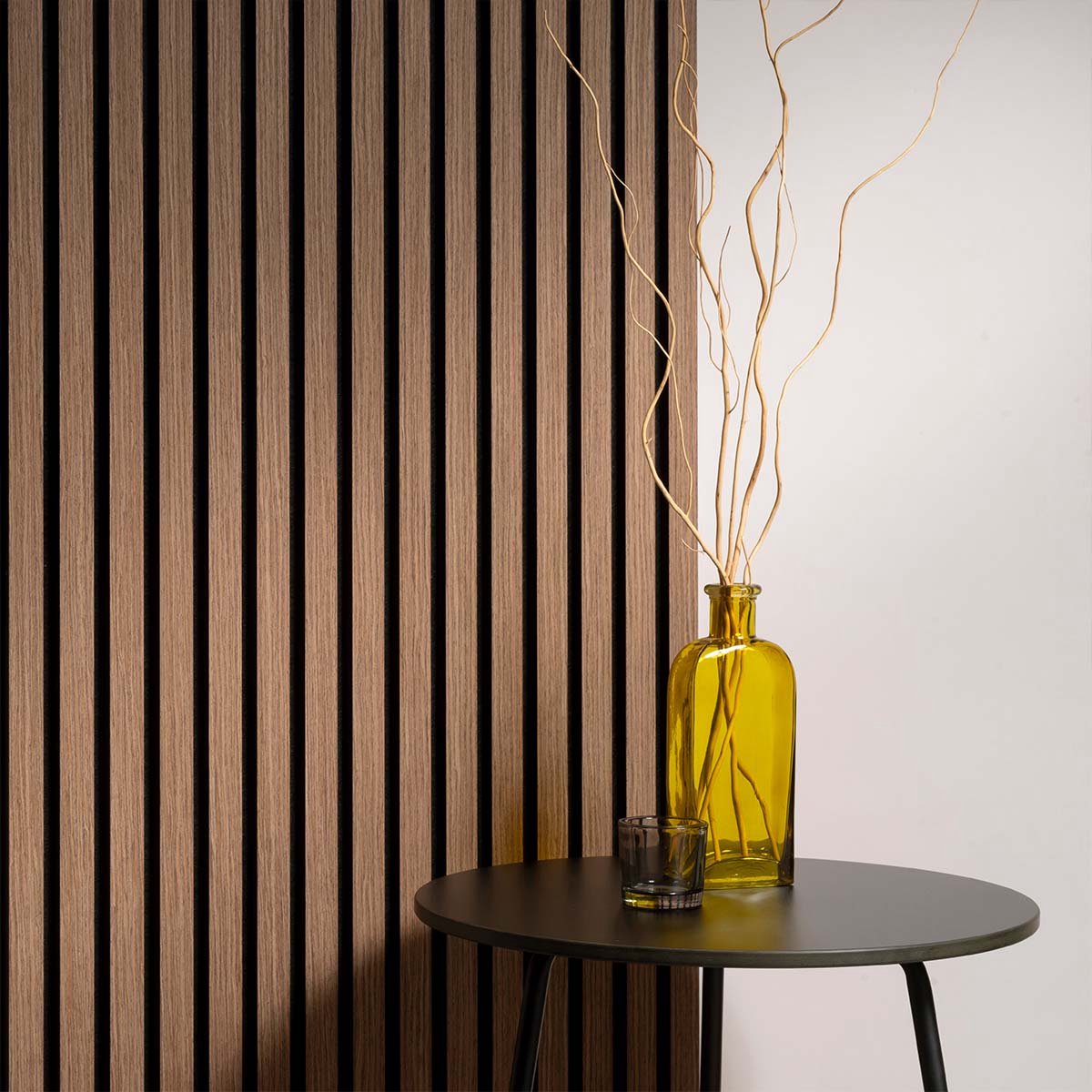 Akudeco® Akoestische wandpanelen - Akupanel - Lattenwand - Walnoot - 270 x 60cm