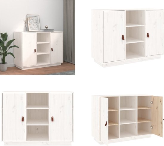 vidaXL Hoge kast 60x40x120 cm massief grenenhout grijs