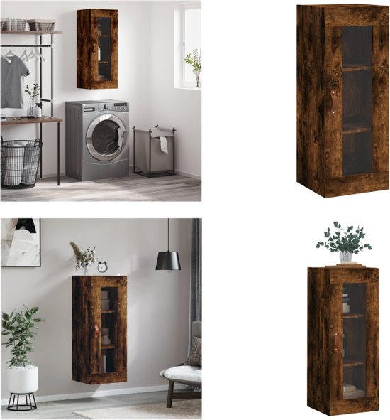 VidaXL Hangkast 34,5x34x90 cm gerookt eikenkleurig