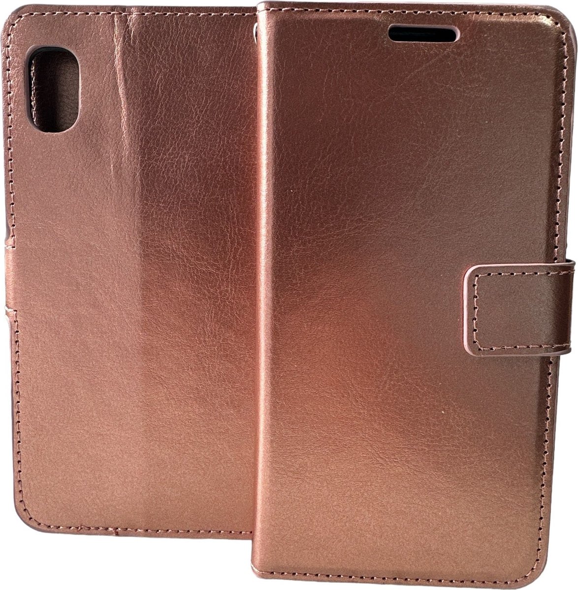 Portemonnee Book Case Hoesje Geschikt voor: Samsung Galaxy A2 Core - Rosegoud
