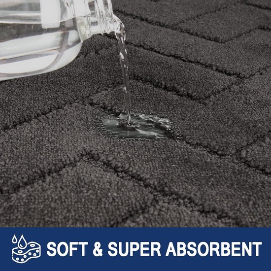 deco-mat Deurmat voor buiten binnen 45 x 75 cm, rood - antislip, weerbestendige deurmat met robuuste borstelharen - outdoor vuilvangmat voor buiten