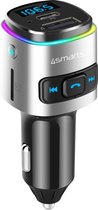 4smarts Bluetooth FM Muziek Transmitter USB/USB-C Auto Snellader Zwart
